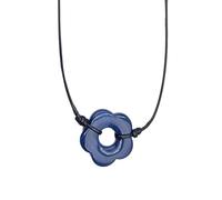 Qsvbeeqj Collier pour femme avec pendentif en forme de fleur, chaîne de clavicule réglable, chaîne de cou froide, Acrylique, Zircone cubique