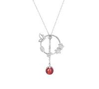 Qsvbeeqj Collier ras du cou avec perles et fleurs et papillons de dessin animé - Accessoire officiel pour fans de bijoux