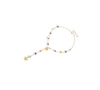 Qsvbeeqj Collier ras du cou multi-brins fait à la main avec des coquillages et turquoise