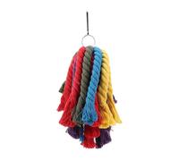 Qsvbeeqj Corde en coton de couleur claire - Jouet d'escalade à mâcher des oiseaux pour maintenir l'engagement des perroquets et favoriser l'approvisionnement des oiseaux à bec sain