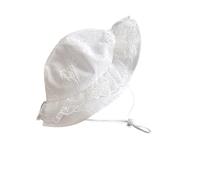 Qsvbeeqj Coton Respirant Bébé Soleil Vintage Broderie Casquettes Large Capot Plié pour Protection, Little Flower, taille unique