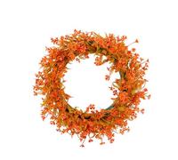 Qsvbeeqj Couronne de feuilles vertes délicates Couronne Plante Suspensions de porte Décoration Fourniture de fête pour les bureaux Centre de maison Facile à nettoyer