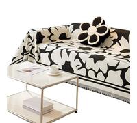 Qsvbeeqj Couverture de canapé multifonction anti-poussière et anti-rayures avec pompons pour bureau, salon