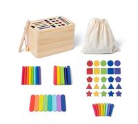 Qsvbeeqj Cube de tri en bois sûr et vivant pour les bébés de 6 mois et plus - Parfait pour la maison ou la maternelle - Instruments d'utilisation