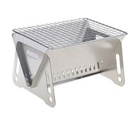 Qsvbeeqj Cuisinière à cartes portable Extérieur Pliable Barbecue Camping BBQ Fournitures Multifonctionnelles Outils de cuisine touristique en acier inoxydable Camping Four à charbon Barbecue pliant