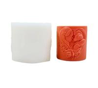 Qsvbeeqj Cylindre de décharge en silicone Moule à bougie en ciment Moule en plâtre Cristal Résine époxy Gâteau au chocolat Moule à pâtisserie Décoration de la maison