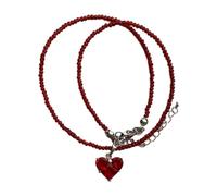 Qsvbeeqj Diamants à la mode Coupe Cœur Chauffant Bijoux Déclaration Pièces Alliage Confortable pour Femmes Cadeaux Idées Collier à thèmes d'amour à la mode, taille unique, comme décrit, Comme décrit