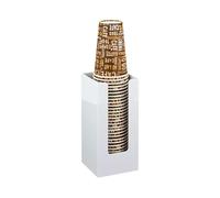 Qsvbeeqj Distributeur de gobelets fonctionnels en acrylique - Construction robuste optimisée pour les espaces compacts et récupération rapide des gobelets jetables
