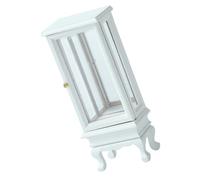 Qsvbeeqj Dollhouses Accessoires 1/12 Miniature Armoire en verre de porte individuelle Meubles décoratifs pour scène Avec accessoires de maison de poupée en bois de collection