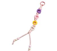 Qsvbeeqj dopamine Couleurs Lettre Perle Keychain Lettre Unique Coloré Lettre Sac de Perle Charme Porte-clés Élégant pour les Amateurs