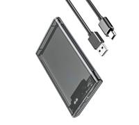 Qsvbeeqj Durabilité Boîtier Disque Dur Externe 2.5 Pouces pour Disque Dur avec Fonctionnalité Plug and Play pour Disque Dur Gris