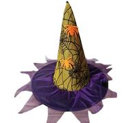 Qsvbeeqj Effrayant Halloween Party Chapeau Sorcière Pour Les Femmes Cosplay Araignées Magicien Chapeaux Costume Adulte Festival Pointu Sorcière Femmes Accessoires Costume