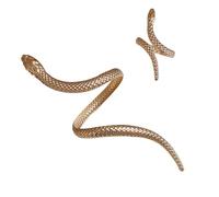 Qsvbeeqj Élégant bracelet serpent enroulé et bagues gothiques serpents ensemble de bijoux ornement pour hommes et femmes vêtements décontractés tendance accessoires serpents, taille unique, comme