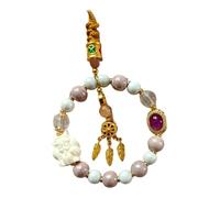 Qsvbeeqj Élégant pendentif bouddhiste en bois léger fait à la main, décoration spirituelle pour une conduite sûre et un style d'intérieur pour voiture