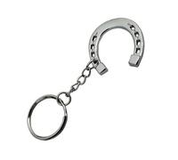 Qsvbeeqj Élégant porte-clés en forme de fer à cheval en alliage robuste pendentif morsure pour un usage quotidien et décontracté porte-clés en fer à cheval, argent, Taille Unique