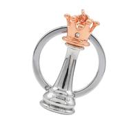 Qsvbeeqj Élégant porte-clés international d'échecs Queen King Chessman Porte-clés fait à la main Chaîne pour les amateurs d'accessoires élégants Porte-clés breloque de sac, rose gold, taille unique