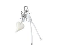 Qsvbeeqj Élégant porte-clés papillon pour femmes filles téléphone charme porte-clés sac rembourré accessoire pour la mode enthousiasme pendentif cœur léger, Modèle 1.
