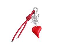 Qsvbeeqj Élégant porte-clés papillon pour femmes filles téléphone charme porte-clés sac rembourré accessoire pour la mode enthousiasme pendentif cœur léger, Modèle 5