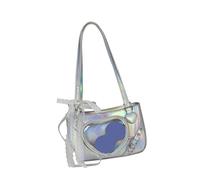 Qsvbeeqj Élégant sac de voyage en dentelle japonaise mignon et cool pour fille avec petits sacs à bandoulière pour une utilisation quotidienne et des réunions Sac de plongée tendance unique, Argent