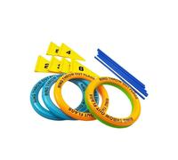 Qsvbeeqj Ensemble d'anneaux résistants aux intempéries pour enfants - Jeu d'anneaux vivants - Améliore les capacités motrices - Activités extérieures sûres de 3 ans - ABS durable pour l'extérieur