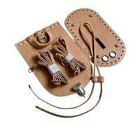 Qsvbeeqj Ensemble de fournitures de sac à main avec sangle réglable en cuir PU et base inférieure pour travaux manuels, sac à dos, sacs à main, fond de sac en cuir synthétique, kaki, One Size