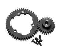 Qsvbeeqj Équipement de coupe précis Combinaison 46T/23T Ratio pour les mises à niveau de voiture à distance et la dominance tout-terrain Télécommande Hobby Transmission Mise à niveau Durcissement