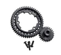 Qsvbeeqj Équipement de coupe précis Combinaison 46T/23T Ratio pour les mises à niveau de voiture à distance et la dominance tout-terrain Télécommande Hobby Transmission Mise à niveau Durcissement