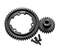 Qsvbeeqj Équipement de coupe précis Combinaison 46T/23T Ratio pour les mises à niveau de voiture à distance et la dominance tout-terrain Télécommande Hobby Transmission Mise à niveau Durcissement