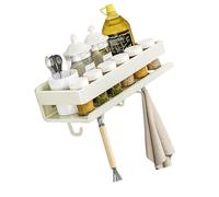 Qsvbeeqj Étagère de cuisine murale à installation facile avec instructions détaillées en acier au carbone résistant à la rouille pour l'organisation de la maison Étagère murale à installation facile