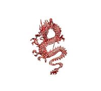 Qsvbeeqj Ethnique Chinois Badge Pin Mode Lteel Pin Forme de Dragon Broche Accessoires de Culture Traditionnelle Chinois Bijoux