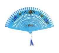 Qsvbeeqj Éventail espagnol double face peint pliable décoratif pour enfants, filles, garçons, festivals, vacances, éventail peint à la main