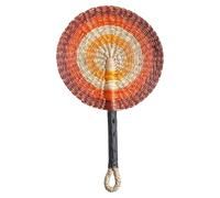 Qsvbeeqj Éventail tissé à la main - Refroidissement littéraire à manivelle - Pour la maison, le salon, le bureau