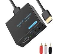 Qsvbeeqj Extracteur de son HDTV HDTV gauche droite 3 5 mm adaptateur numérique HDTV extracteur de son pour PC portable HDTV extracteur de son