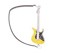 Qsvbeeqj Figurine de guitare Modèle Instrument de musique réaliste Dollhouses Faire Que Filles Cadeau Vintage Instrument Salle de Musique Jouet Guitare Miniature Réaliste