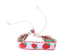 Qsvbeeqj fleur de fraise brodée faite à la main amitié bracelet tissé bijoux ethniques filles fil tissé bracelet amitié bracelet bracelet, One Size, comme décrit