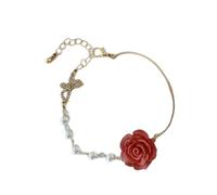 Qsvbeeqj Fleur de perles artificielles solides roses élégantes pour les femmes à la mode et leurs amis vêtements décontractés élégants accessoires de fête, One Size, Comme décrit