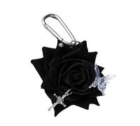 Qsvbeeqj Fleurs artistiques Porte-clés Papillon Décoration suspendue en PVC Facile à utiliser Accessoire léger pour les voyageurs Navetteurs Papillons Roses Porte-clés, Noir , taille unique