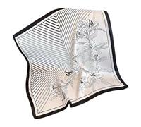 Qsvbeeqj Foulard carré tendance 70 x 70 cm pour femmes bandeau tour de cou bandana décoratif sac sangle bracelet accessoire respirant polyester cou écharpe, F86, taille unique