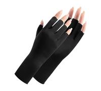 Qsvbeeqj Gants de défense fins SPF - Tissu extensible et respirant - Pour les trajets quotidiens à la plage - 7 couleurs - Gants légers et respirants, Noir , taille unique