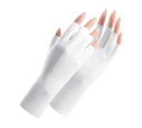 Qsvbeeqj Gants de défense fins SPF Tissu extensible respirant pour les trajets quotidiens à la plage 7 couleurs Gants légers et respirants, Blanc., taille unique