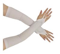 Qsvbeeqj Gants de mariée pour mariage, mitaines courtes, longues, fournitures de fête, Halloween, cosplay, conduite à la mode avec strass, blanc, taille unique