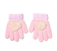 Qsvbeeqj Gants d'hiver réglables pour garçons et filles, gants tricotés avec joli motif de cœur, pratiques et tendance, légers et chauds pour enfants, activités de neige douce, snowboard, enfants en