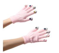 Qsvbeeqj Gants d'hiver tricotés avec strass colorés pour filles, gants épais pour l'extérieur, le cyclisme, le ski, garder au chaud l'hiver femmes hommes hommes coupe-vent tricot pour femmes temps