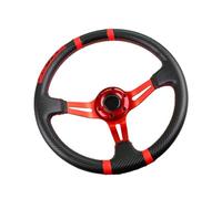 Qsvbeeqj Global Car Steering 350 mm Deep Dish Structure avec bandes brodées Contrôle renforcé pour les passionnés de direction du monde entier