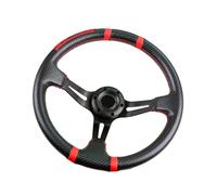 Qsvbeeqj Global Car Steering 350 mm Deep Dish Structure avec bandes brodées Contrôle renforcé pour les passionnés de direction du monde entier
