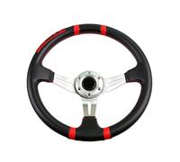 Qsvbeeqj Global Car Steering 350 mm Deep Dish Structure avec bandes brodées Contrôle renforcé pour les passionnés de direction du monde entier