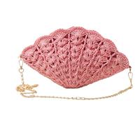 Qsvbeeqj Granulés de paille Sac à main Été Plage Porte-monnaie pour femmes Sac à coquillage tissé Sac à bandoulière Sacs à main Cadeaux Paillettes pour femmes, a
