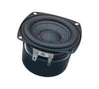 Qsvbeeqj Haut-parleurs carrés de 7,6 cm avec système stéréo HiFi avec fibre de verre tissée Woofer Métal Caoutchouc Construction HiFi Basse