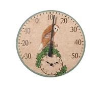 Qsvbeeqj Horloges murales résistantes aux intempéries, thermomètres numériques à suspendre pour jardin, cuisine, extérieur, intérieur et extérieur