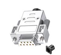 Qsvbeeqj Industrial 9 broches RS232/485 Adaptateur 9 broches Connecteur de port de soudure 9 broches femelle Connecteur mâle Métal Connexion à souder Adaptateur de raccordement sans soudure